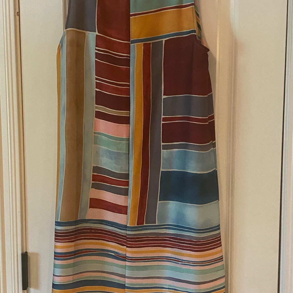 Loft watercolor silk dress